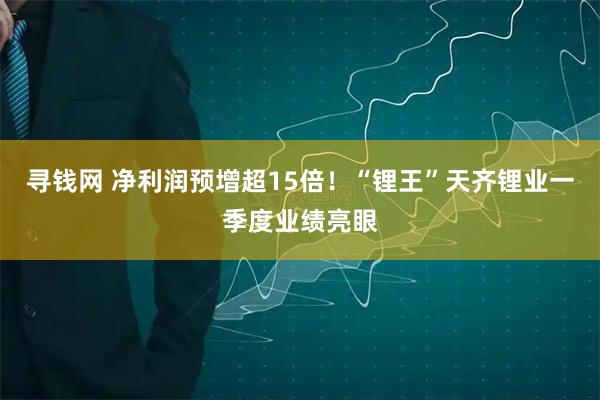 寻钱网 净利润预增超15倍！“锂王”天齐锂业一季度业绩亮眼