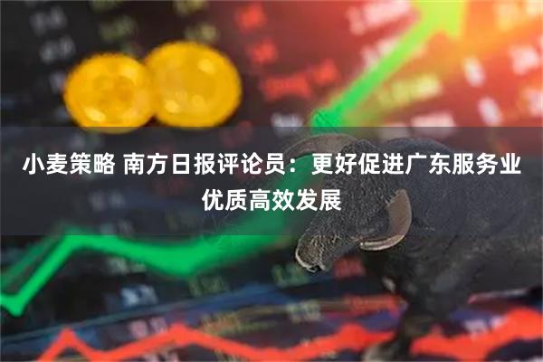 小麦策略 南方日报评论员：更好促进广东服务业优质高效发展