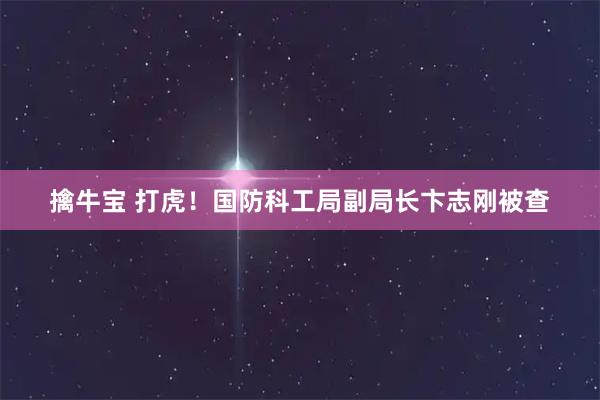 擒牛宝 打虎！国防科工局副局长卞志刚被查